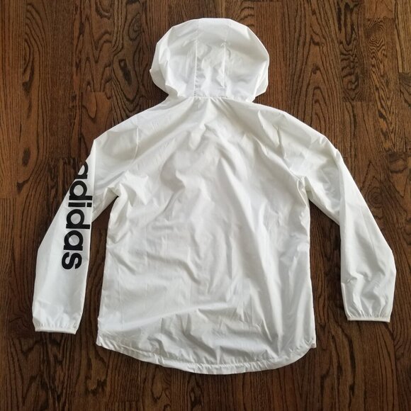 NWT Adidas Women's Windbreaker White Jacket Size Large - Picture 8 of 8